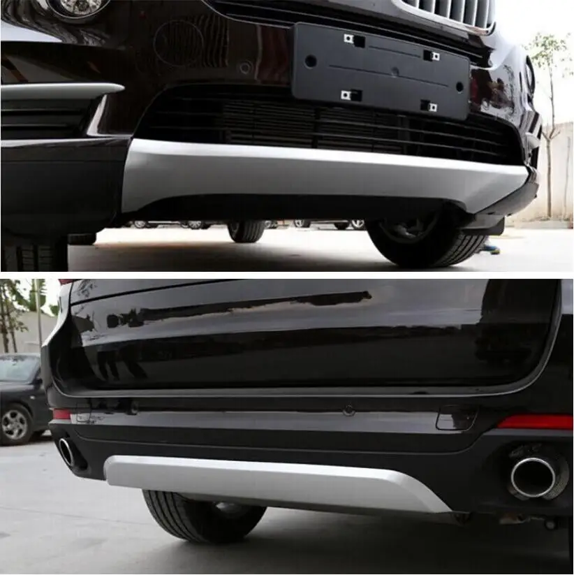 ABS Chrome For BMW X5 F15 2014 2015 2016 2017 2018 Front Rear Bumper Diffuser Protector Guard Skid Plate Cover