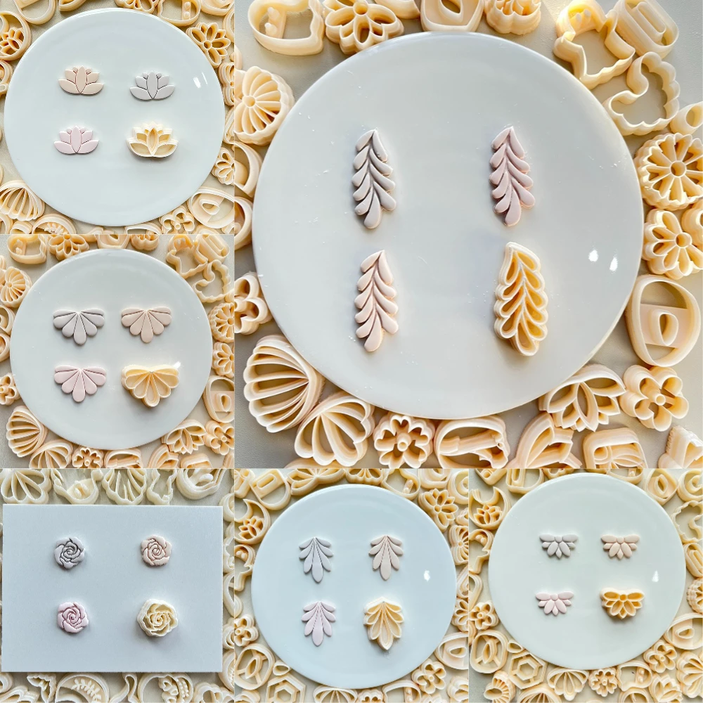 Pflanzen Inspiration Serie Blume & Blattförmige Ton Schneiden Formen Für DIY Ohrringe Abzeichen Schmuck Dekoration Machen Ton Form Werkzeuge – Detail 1