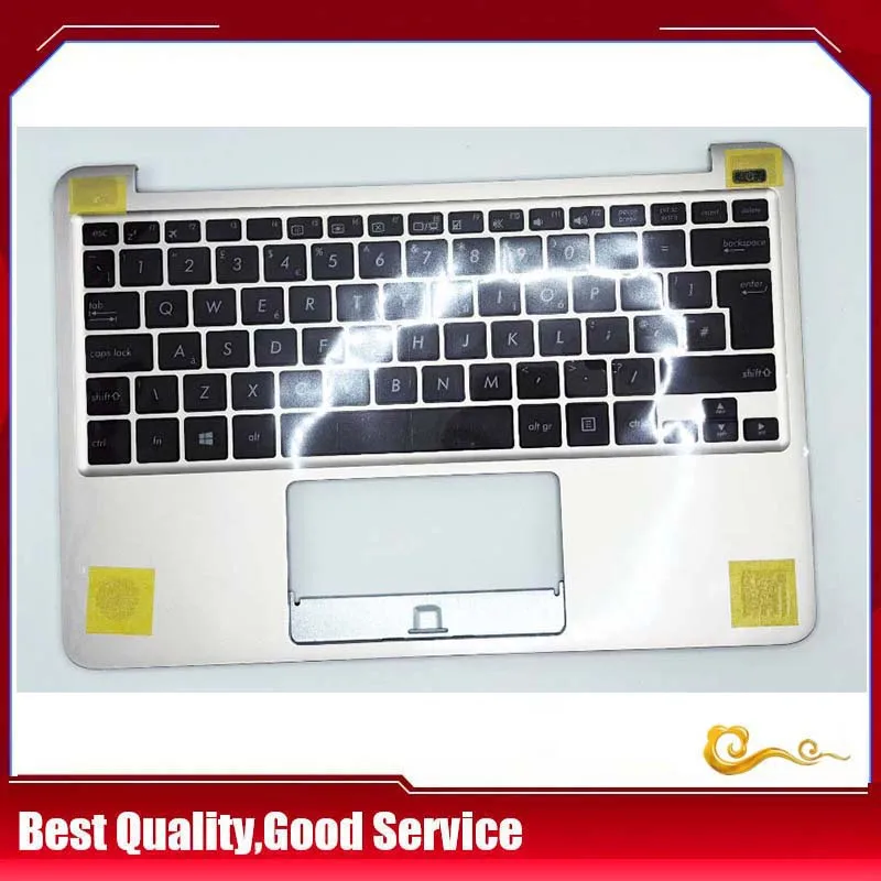 YUEBEISHENG      New/org For ASUS EeeBook Ultrabook E202 E202S E205 E202SA E202M E202MA Palmrest UK keyboard upper cover ,Golden