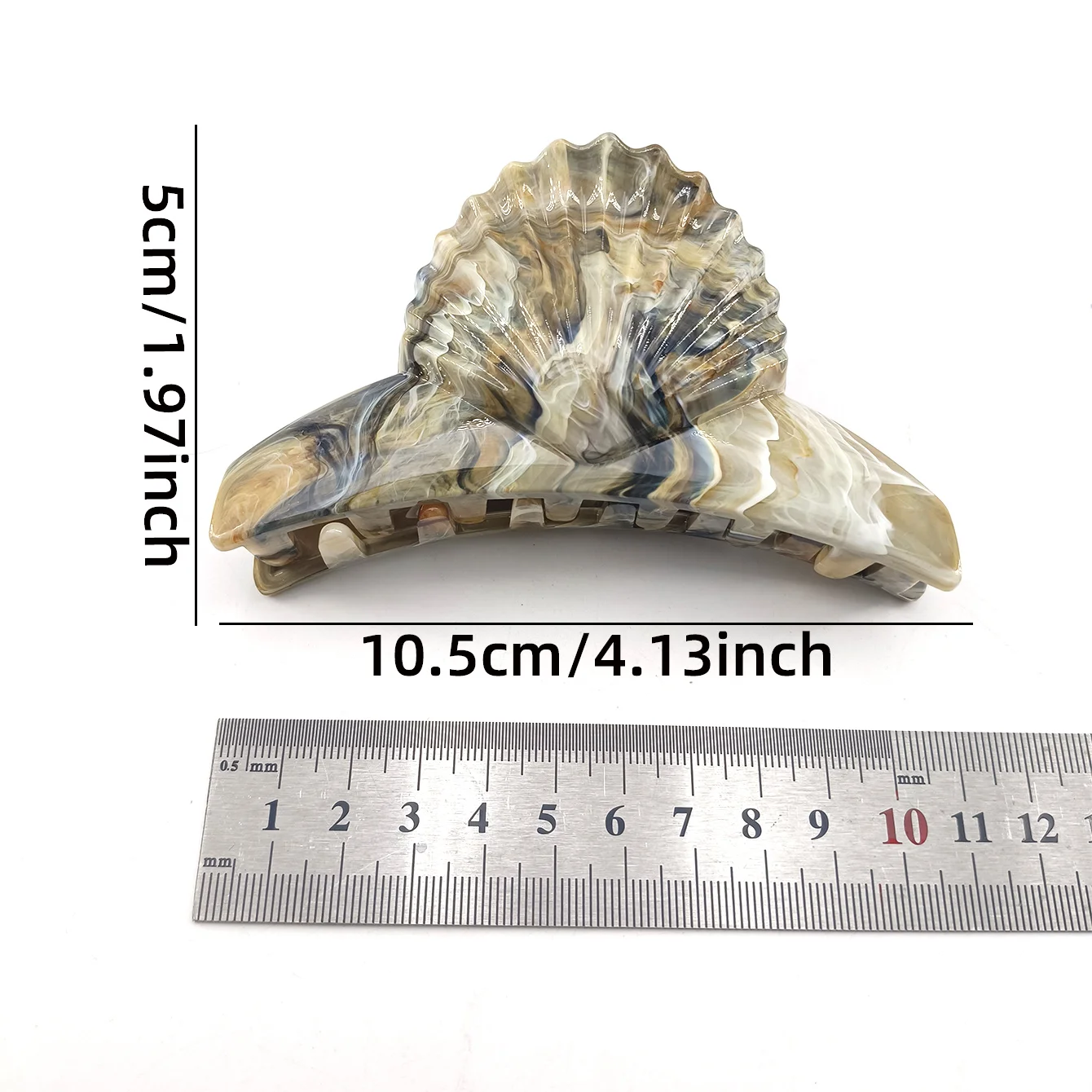 1 Uds. Clip de pelo en forma de concha, accesorio de estilismo de playa, criatura marina, garra de tiburón, Clip de cola de caballo, accesorio para el cabello