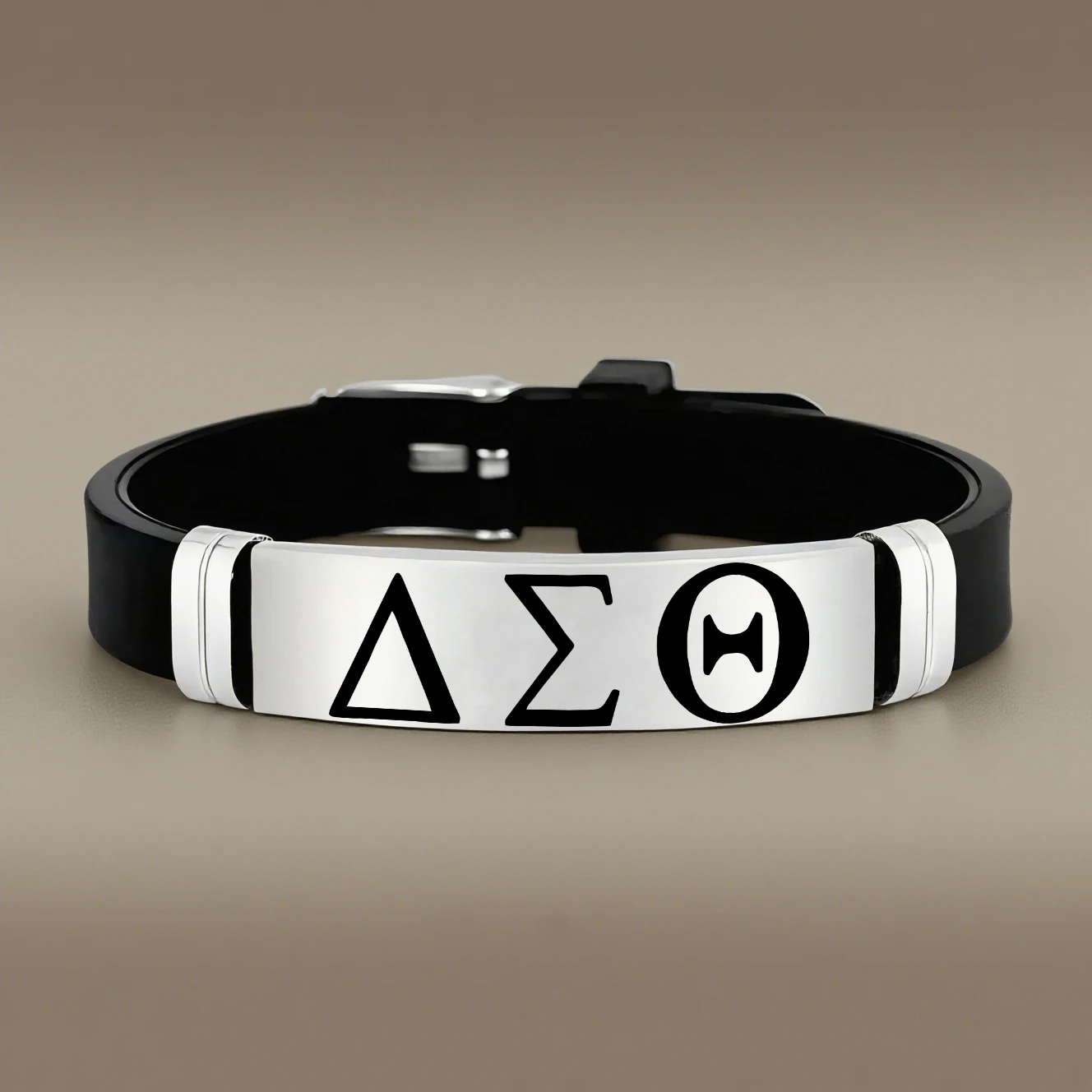 Delta Sigma Theta،Δ∑Θ، حزام معصم من السيليكون المبتكر من الفولاذ المقاوم للصدأ، هدية مثالية للأخوات والأصدقاء في المهرجانات وأعياد الميلاد #4