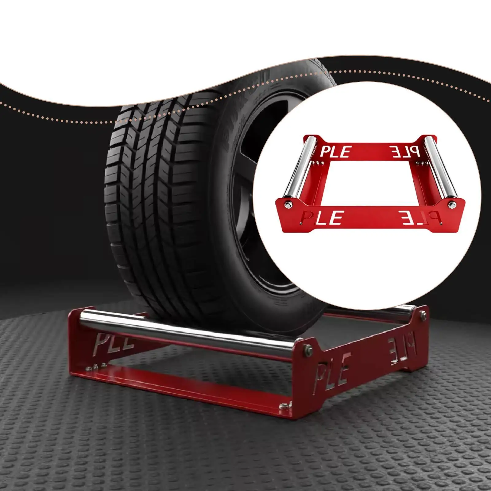 Universal Paddock Stand Motorbike Chain Care Tool Steel Wheel Roller for Cleaning Waxing and Maintenance in Workshop