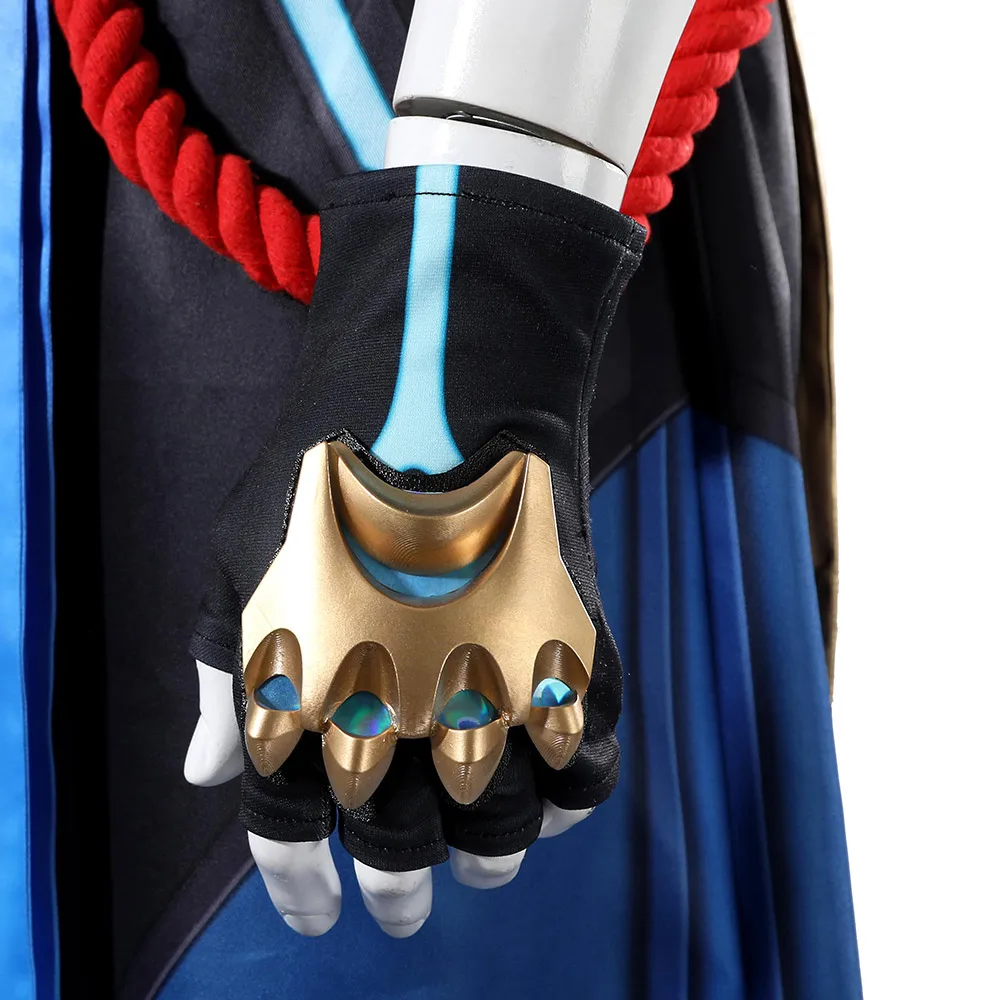 لعبة OW Wuyang Ye التأثيرية لباس أبيض علوي أزرق إكسسوارات السراويل مجموعة ملابس موحدة للهالوين ملابس رجالية لحفلات الكرنفال