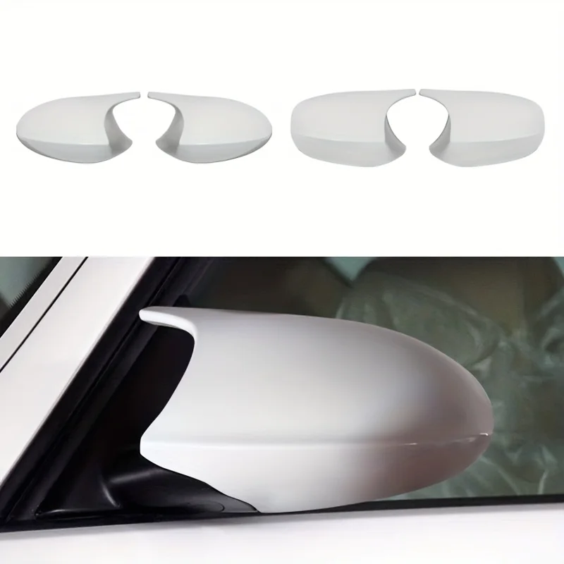 

1 White Replacement Rearview Mirror Side Mirror Cover，Applicable for bmw E90、E91、E92、E93、E81、E87、E82、E88
