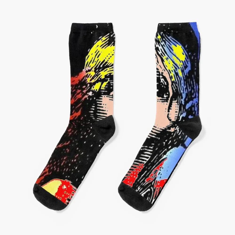 Les miserables: restaurierte kolorierte Werbe druck Socken Neuheiten Boden Wanderschuhe Herren Socken Damen