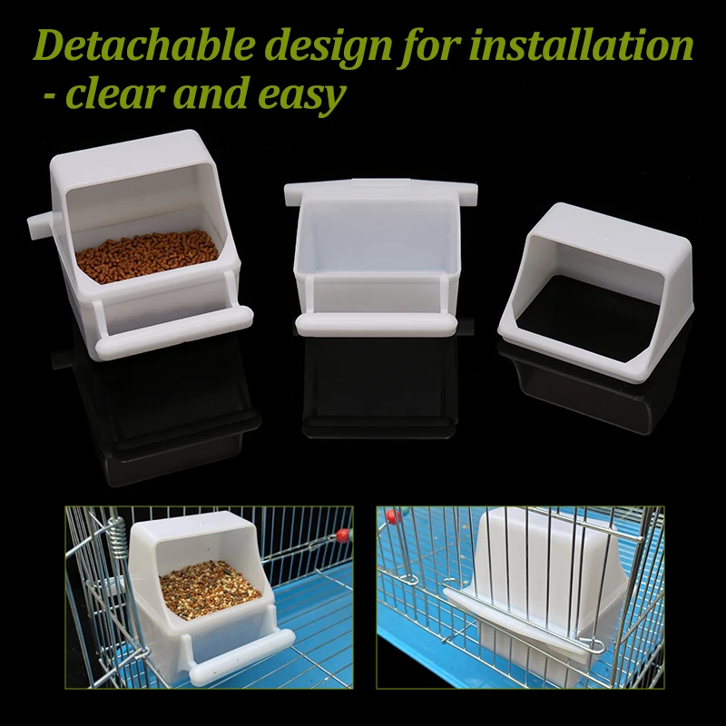 Bird Feeder Anti Splash Feeding Bowl Box Splash Proof Cage Parrot Pigeon Birds Equipment Plastic Drink Water