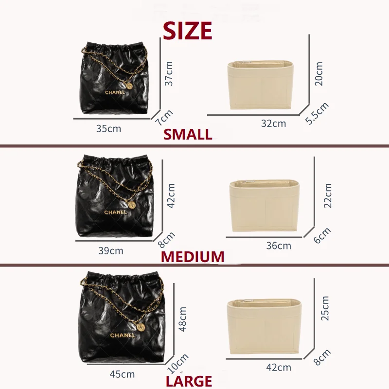 【Only Sale Inner Bag】Bag Organizer Insert For Chanel 22 Handbag Organiser Divider Shaper Protector Compartment Inner Lining