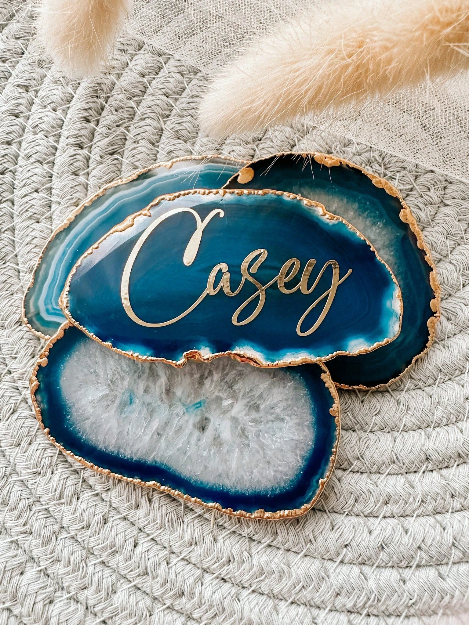 1/3/5pc Custom Text Glitter Name & Word Stickers, Personalized Custom Name Tag Stickers, 3-6 Inch Labels, Gold name sticker view 3