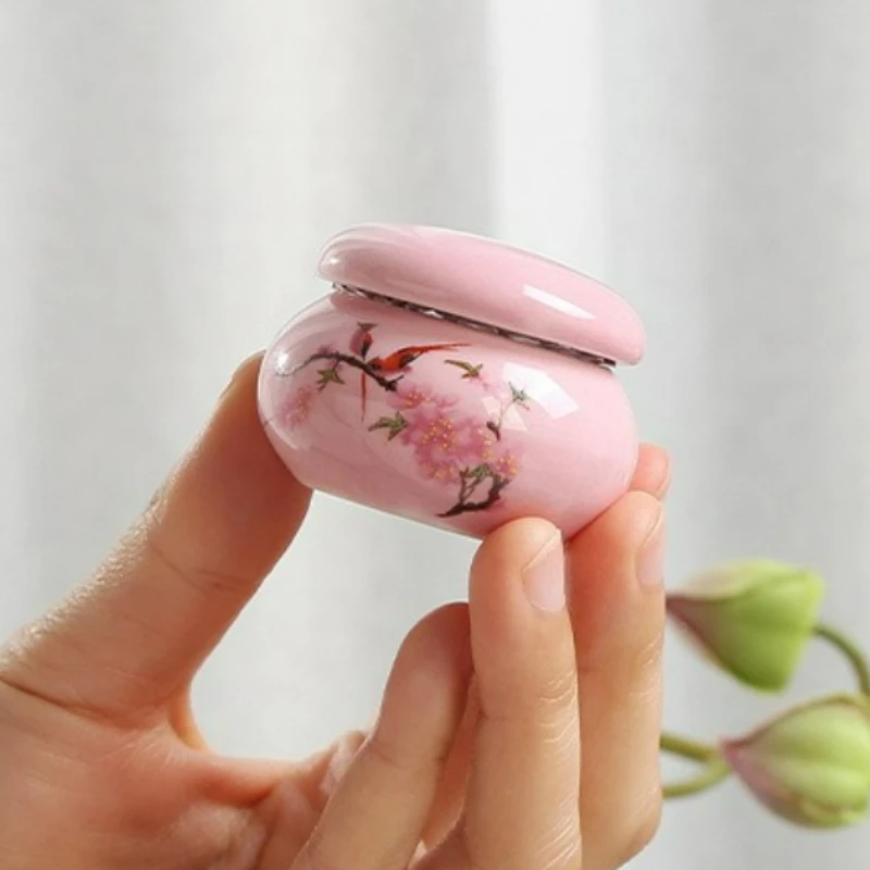 

2/5/10pcs Creative 30ml Mini Ceramics Nail Cup with Lid Portable Medicine Cans Waterproof Moisture-proof Powder Ointment Cans