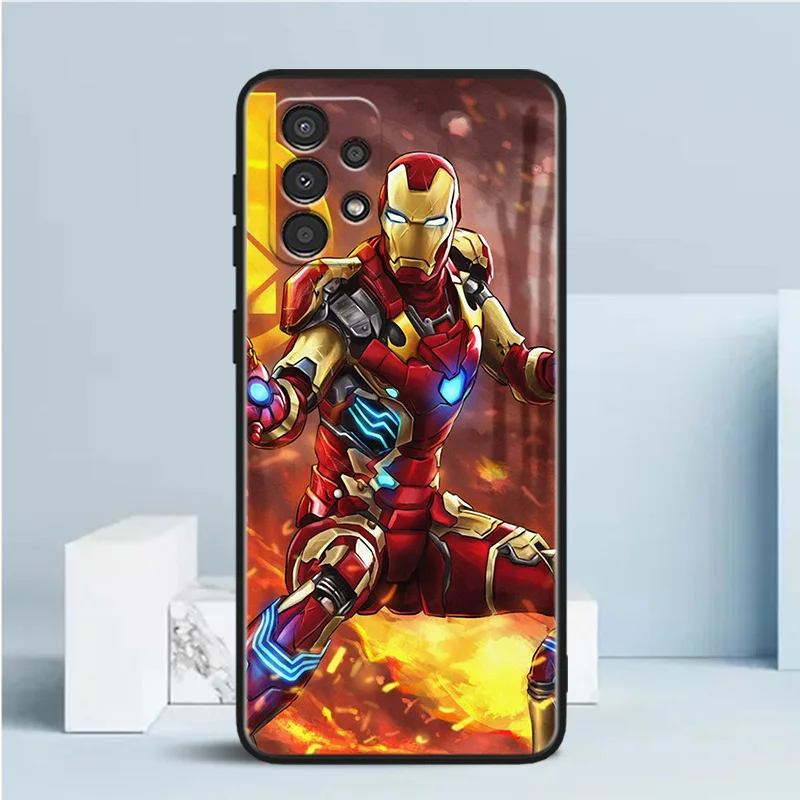 جراب هاتف أسود ناعم من Marvel Ion Man ، sabmason A31 ، 32 ، 33 ، 34 ، 35 ، 42 ، 50 ، 51 ، 52 ، 53 ، 54 ، 55 ، 60 ، 70 ، 71 ، 72 ، 73 ، 80 ، 90 ، 91 #4