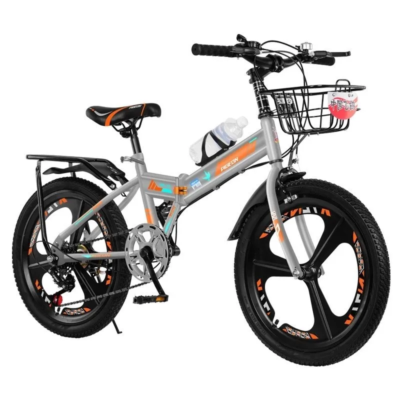 FJ Classic And Exquisite Children\'s Bicycles Mountain Bikes 6-18 Year Old Folding Variable Speed Single Speed Children\'s Bicycle