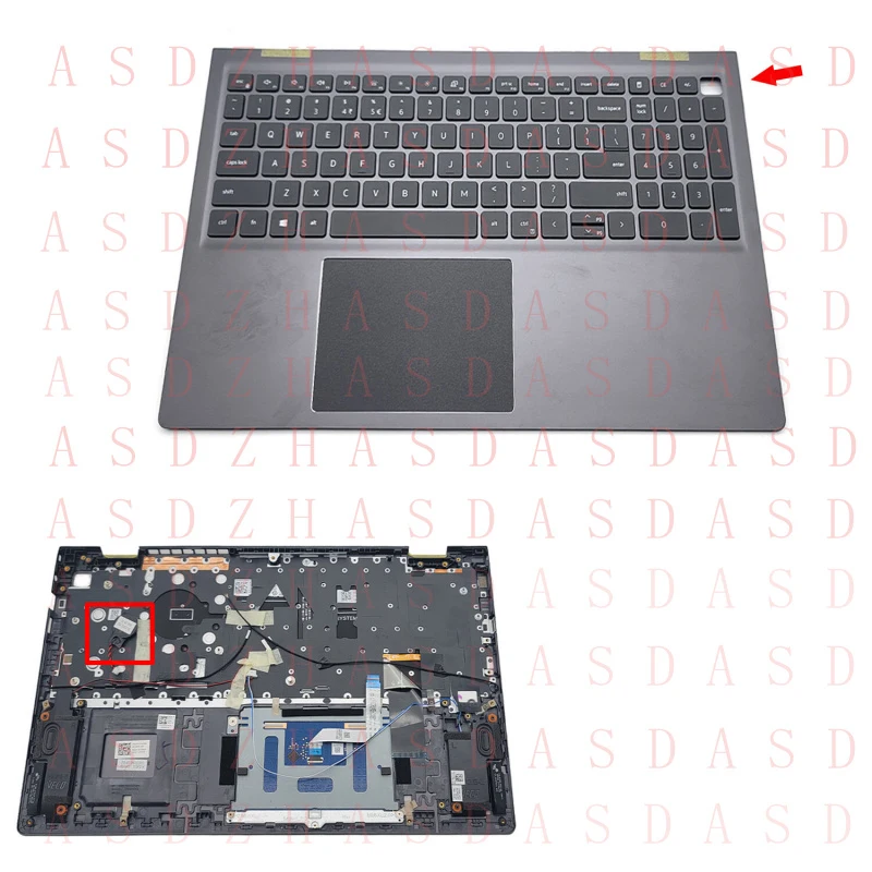 Z  New For Dell Vostro 15 5510 5515 Palmrest Touchpad Backlit Keyboard 0JVYYX Gray