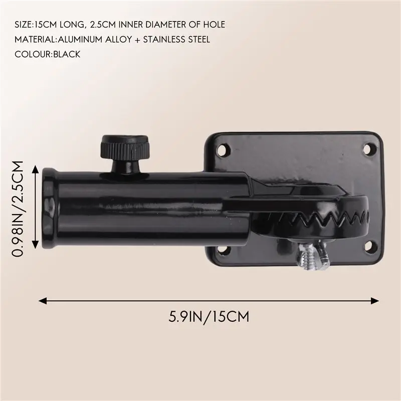 2 In 1 Multifunctional Adjustable Flagpole Bracket Heavy Duty Aluminum All Weather Flag Holder Wind Resistant-[Kiri-XK]