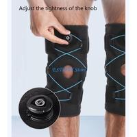 G6DE Hinged Knee Brace for Women Men Sport Adjustable Knee Support Brace with Side Stabilizers Open Patella Support Wrap