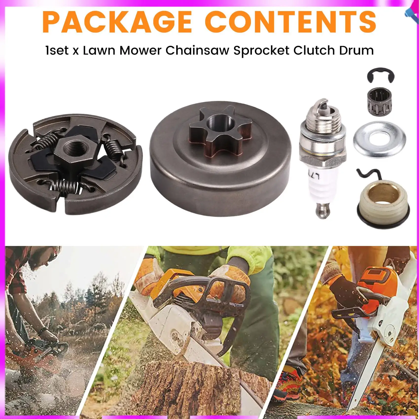 

N96R Lawn Mower Chainsaw Sprocket Clutch Drum For Stihl 017 018 021 023 025 MS170 MS180 MS210 MS230 MS250 Replacement Parts
