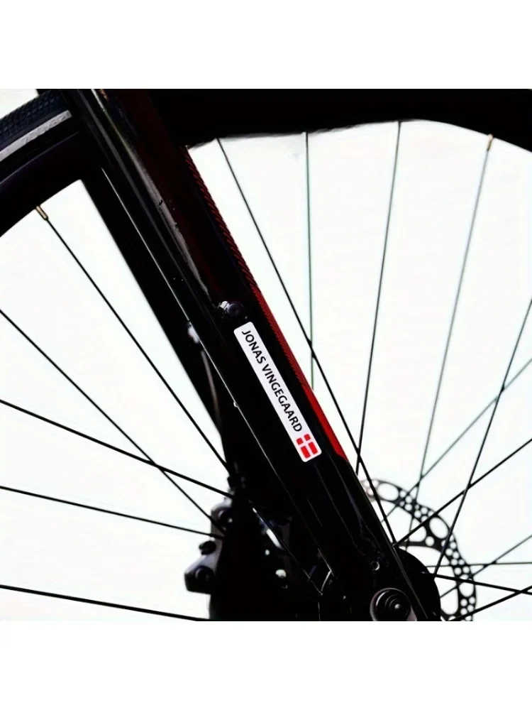 AliExpress Chic "Jonas Vingegaard" Sticker Pair, Fit for Luggage, Phone Cases, Enhancing a Personalized Cycling Legend - Focused Touch