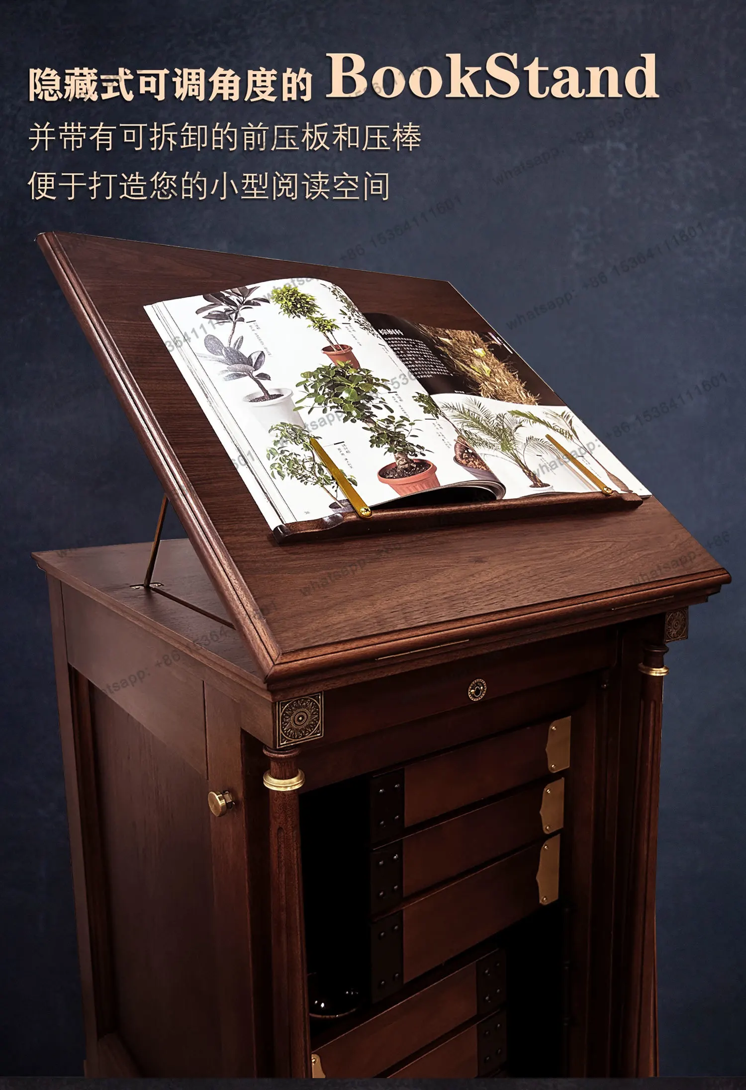 

u11North American black walnut tea set jewelry cabinet creative fashion art locker designer