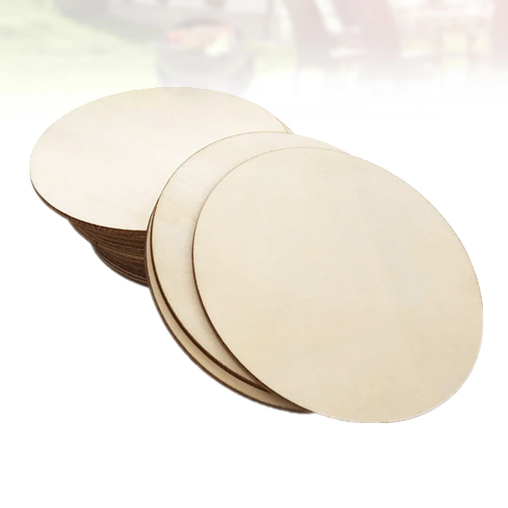 

20 Pcs Graffiti Wood Chips DIY Painting Crafts Accessories Decoration Blank Wooden Slices Round