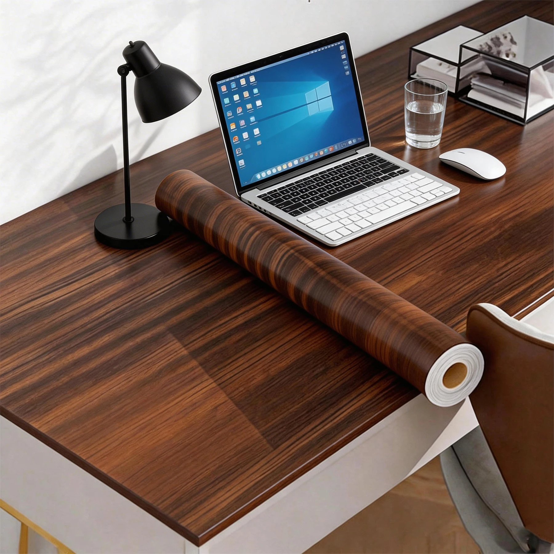 

55cm Wide Self Adhesive Wood Grain Vinyl Wallpaper Waterproof Home Decor Stickers for Door Wardrobe Cupboard Table Furniture