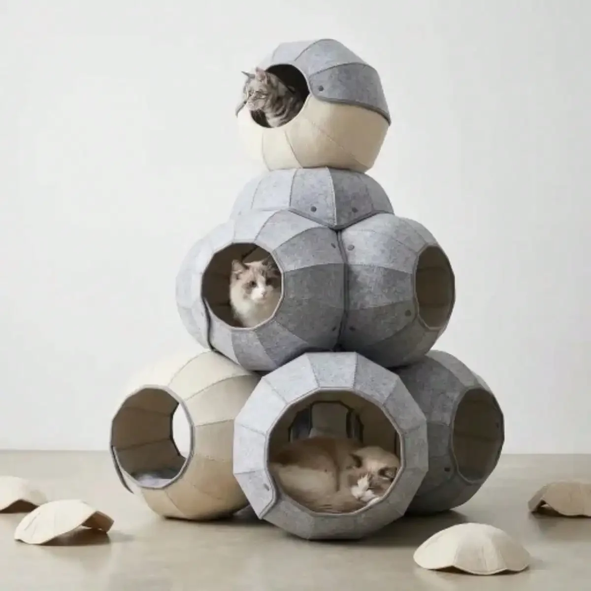 

Pet Cat Tunnel Tube Cat Toys Collapsible, Tunnels For Indoor Cats,Kitty Bored Peek Hole Toy Ball Cat, Puppy, Kitty, Kitten, Rabb