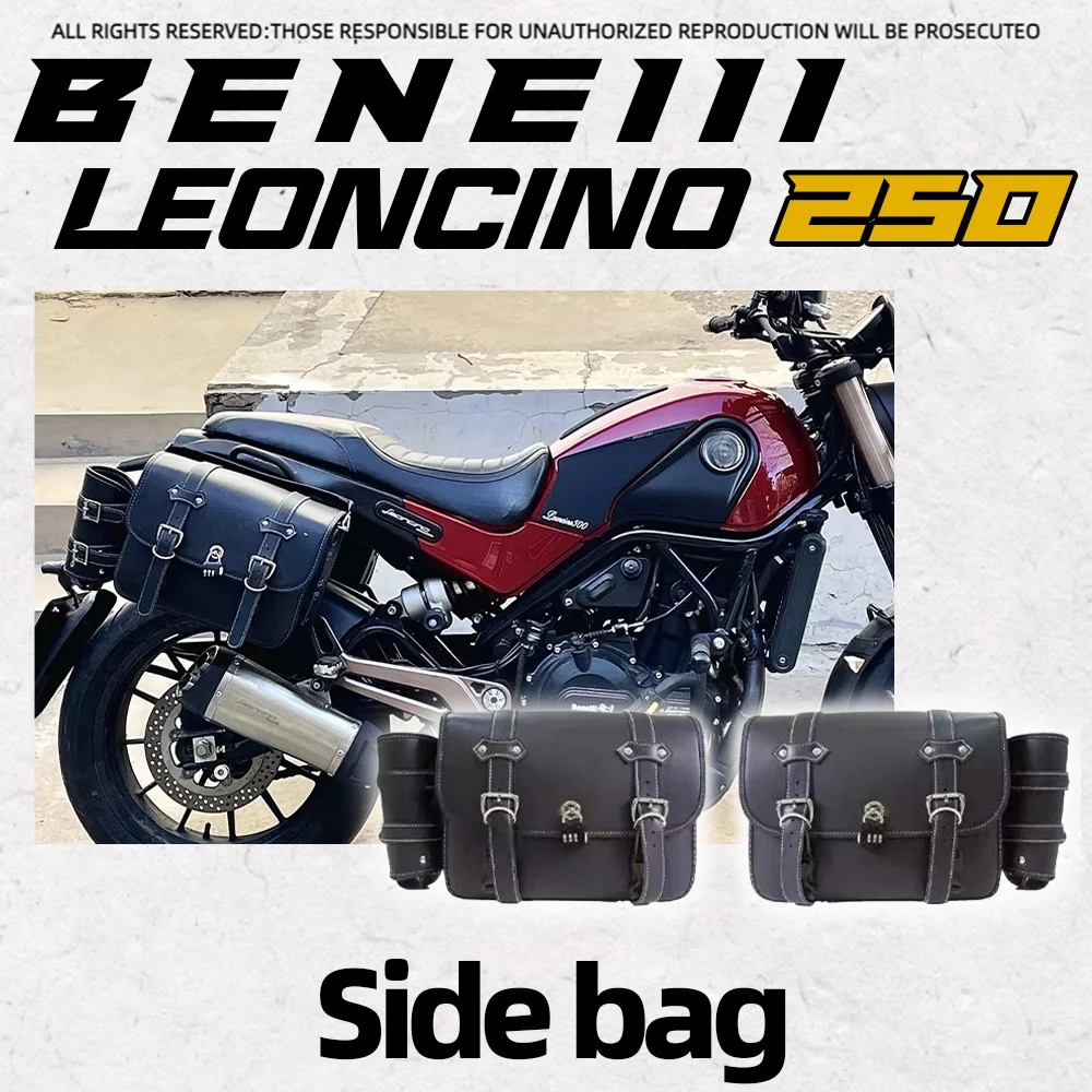 For BeneIIi Leoncino250 side bag, large capacity canvas bag, side bag stand.