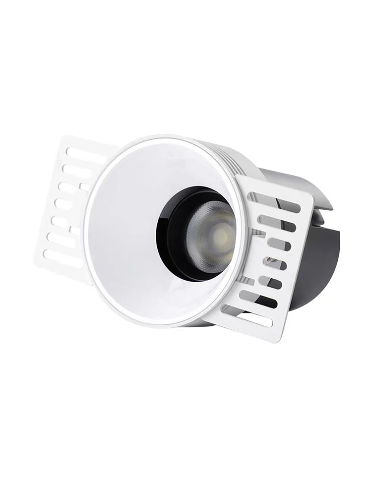 BRGT-Refletores LED à prova d\'água, lâmpada de teto sem borda embutida, Foco ajustável para cozinha, banheiro, iluminação interna e externa, 7W