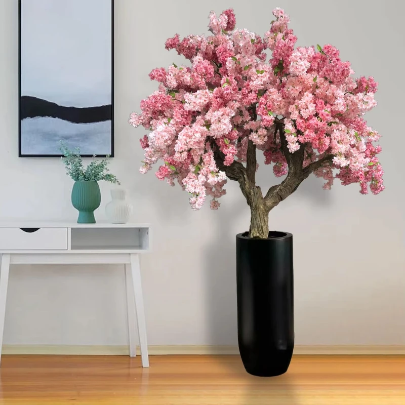 

2*2 Meters Artificial Cherry Blossom Tree Bonsai Sakura Tree With Pot for Indoor Home Living Room Decor