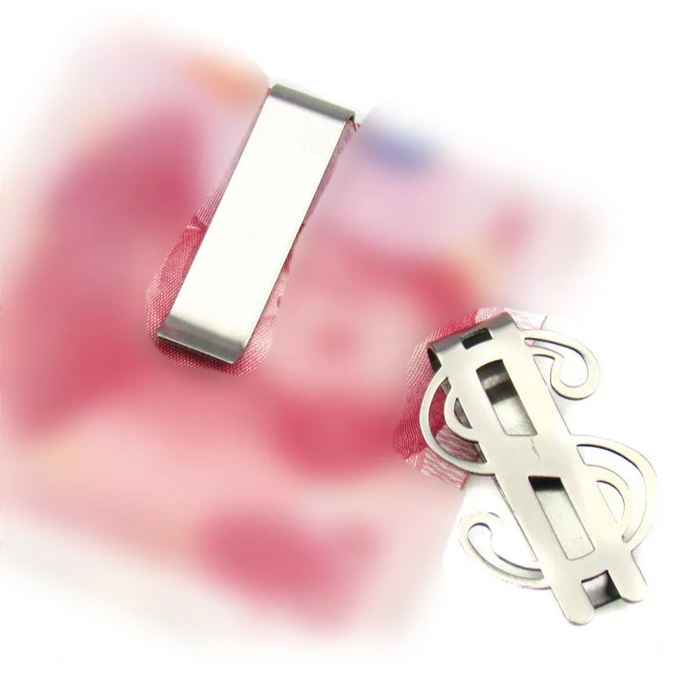 1Pcs Stainless Steel Money Clip Holder Double Sided Chrome Finish Slim Profile Fits Front Pocket Perfect Graduation Wedding Gift