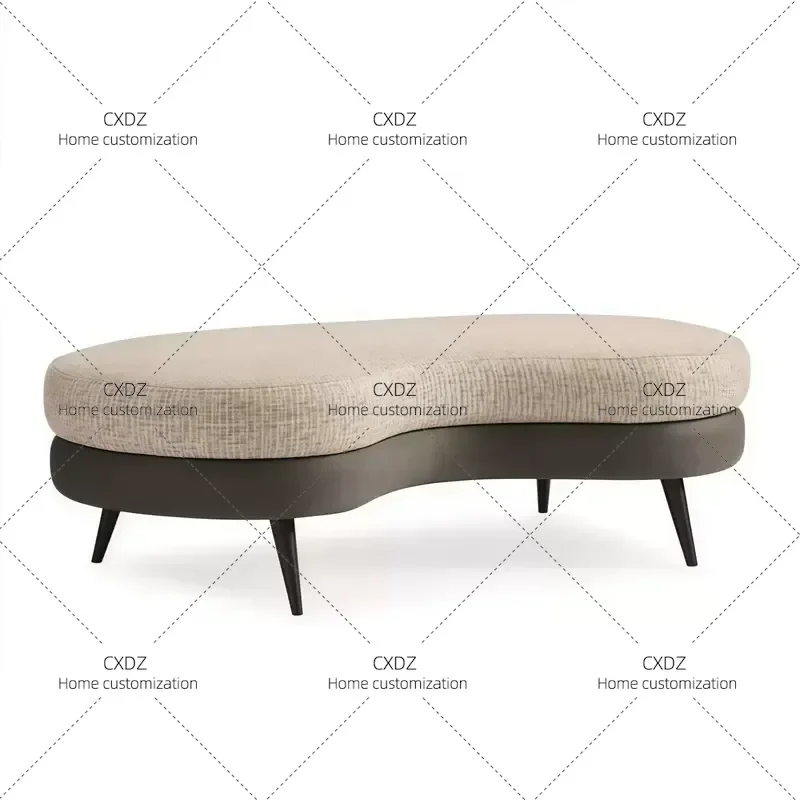 Nordic Curved Sofa Stool Unique Shaped Living Room Entrance Bedroom Coffee  Rest  Shoe Changing Stool Bedside