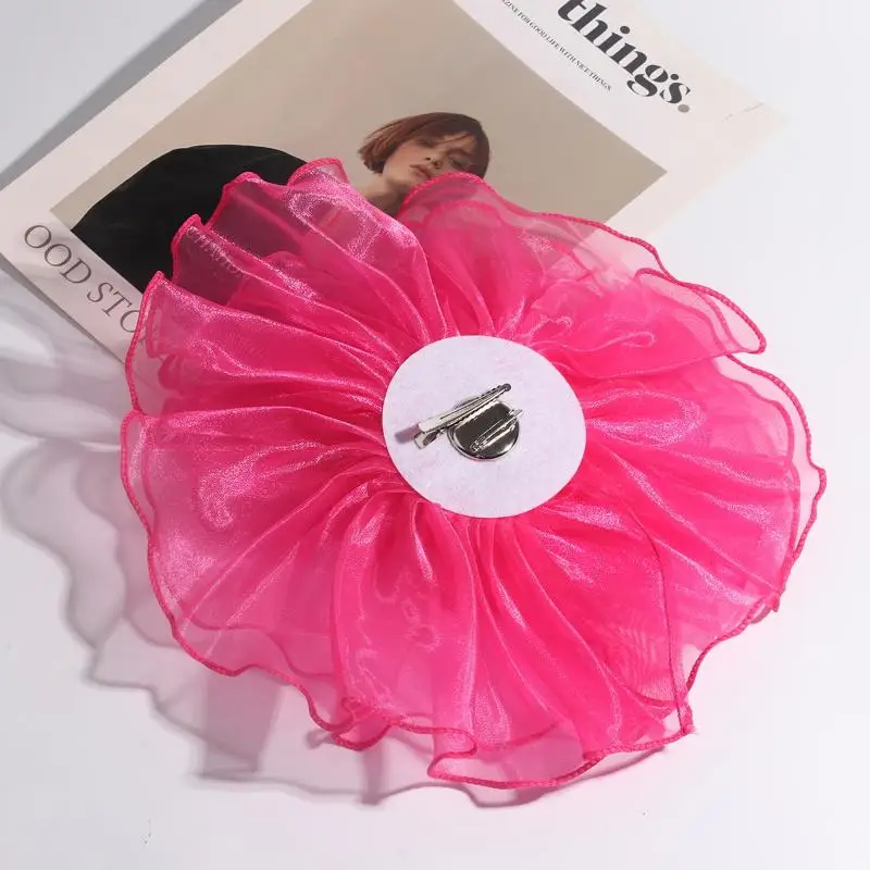 بروش قماش زهري مستوحى من كاميليا؛ مقاس 28 سم للنساء؛ مثالي للفساتين والقمصان وحفلات الزفاف #5