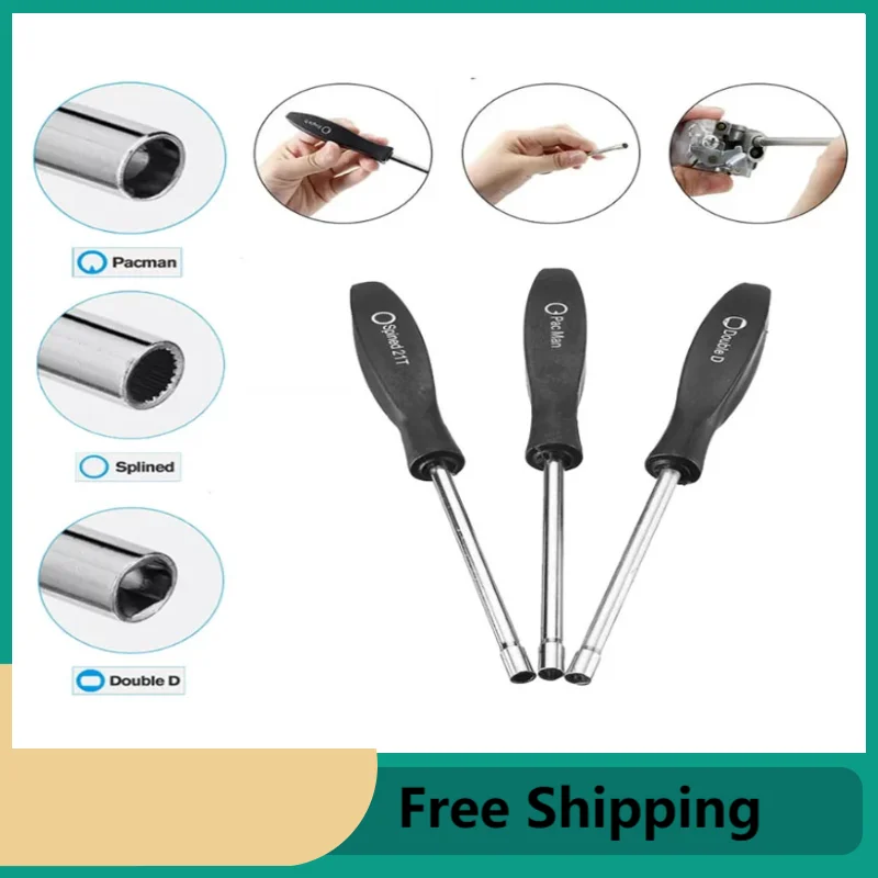 

3 шт. стальной комплект отверток для регулировки карбюратора для Poulan Pacman DoubleD 21 зубьев, шлицевая шестигранная головка, инструмент для ремонта автомобиля ﻿