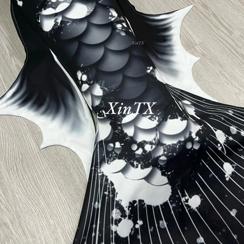 Professional Adult Mermaid Tail Woman Fish Scale Lace Sexy Bikini Original Design Manta Ray Aquarium Swimming Show Cosplay