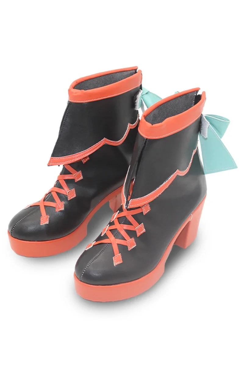 Halloween Cosplay Schoenen Voor Pompoen Miku Cosplay Carnaval Laarzen PU Lederen Schoenen Cosplay Props Op maat gemaakt