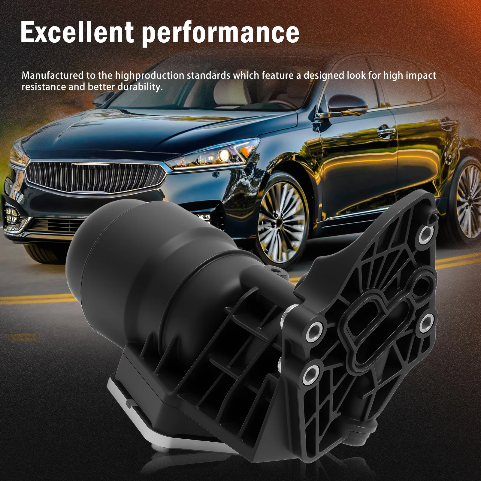 

Engine Oil Filter and Housing Assembly for Santa Fe, Santa Fe XL, Azera, 3.3L 3.5L V6, 2012-2019 26300-3CAB0 26300-3CAB1