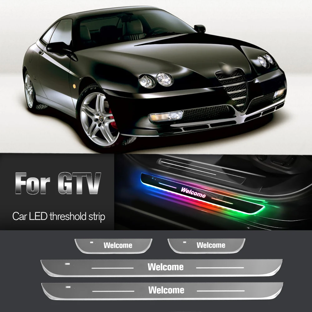 

Car Door Sill Light For Alfa Romeo GTV 916 1995-2005 2000 2002 Customized Logo LED Welcome Threshold Pedal Lamp Accessories