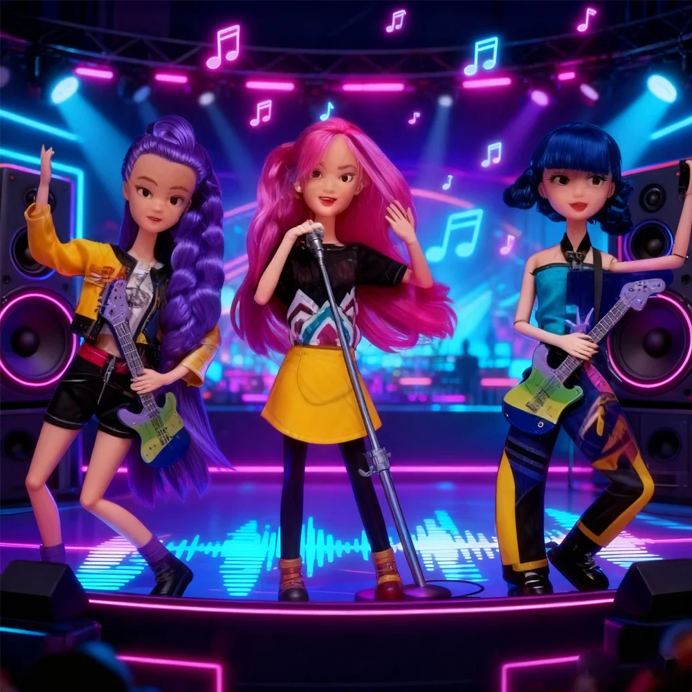 Figurka Kpop Demon Hunters Rumi Mira Zoey Piękna Księżniczka Lalki dla Dziewczynek Plastikowa Zabawka DIY dla Dziewczynki Dostępna//**---