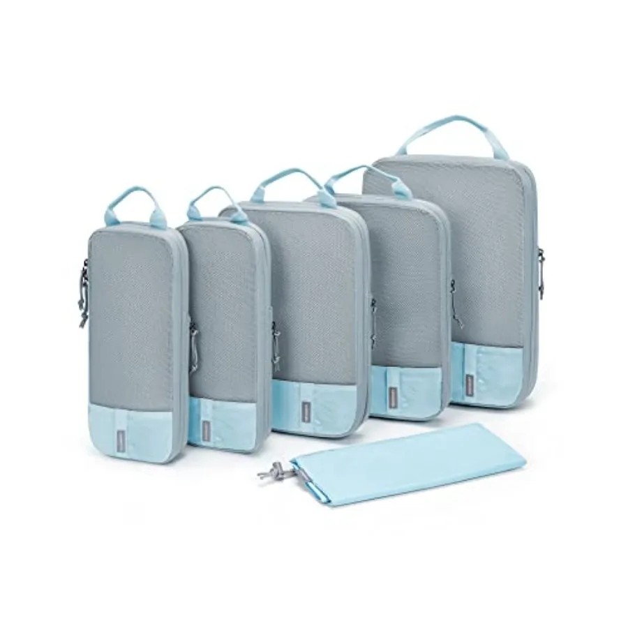 

6 Set/4 Set/2 Set Compression Packing Cubes for Travel Lightweight Luggage Organizer Bags in Various Colors Durable Space Saver