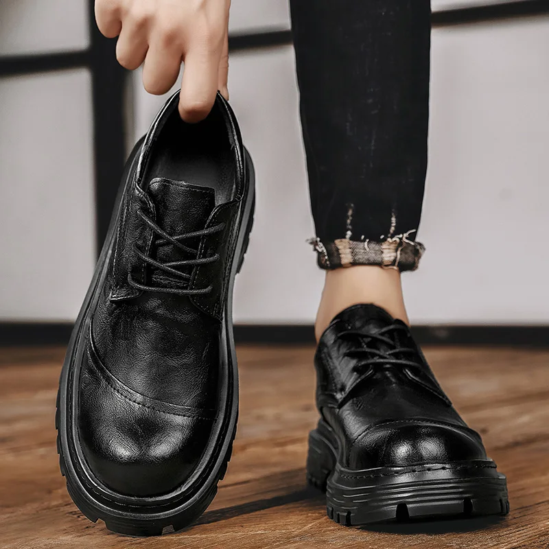 

Men's leather shoes High quality classic gentleman style Fashion Party Office Dress Shoes suit Black brown autumn and winter