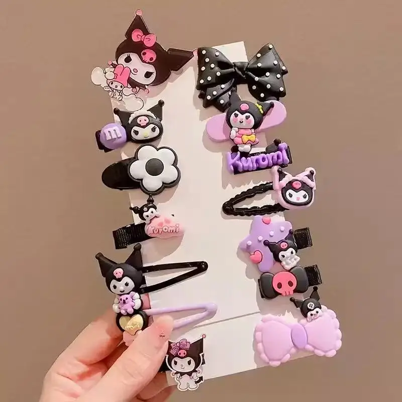 56PCS Kawaii Kuromi Hairpin Set Accesorios para el cabello Diadema de dibujos animados de anime para niñas Regalos para niños
