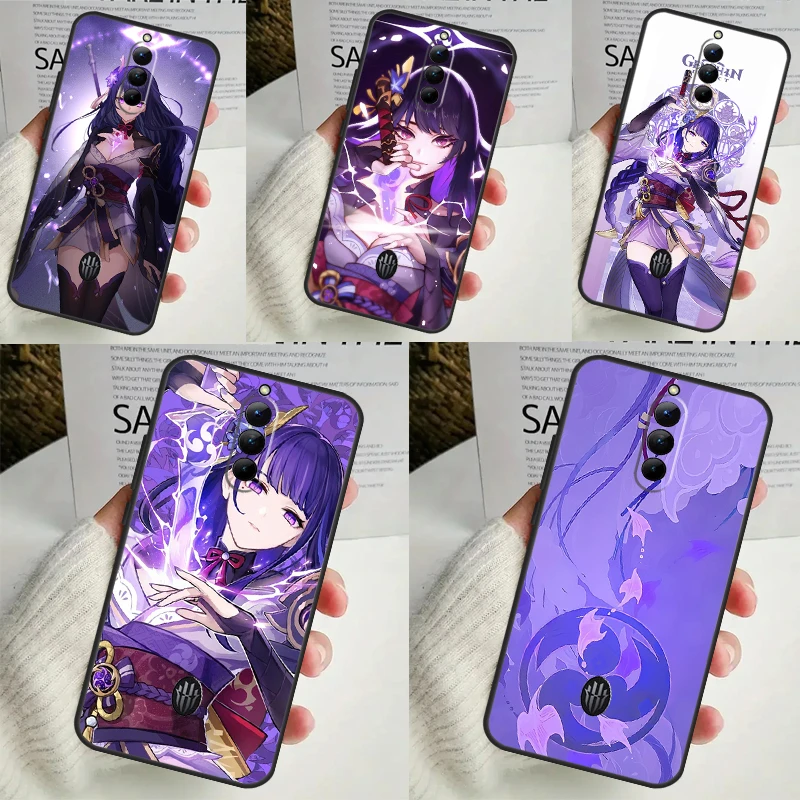 Genshin darbe Raiden ZTE kılıf ZTE Nubia kırmızı sihirli 8S 8 9 Pro artı kırmızı sihirli 6 7 Pro 6S 7S Pro 5G 5S 6R Funda