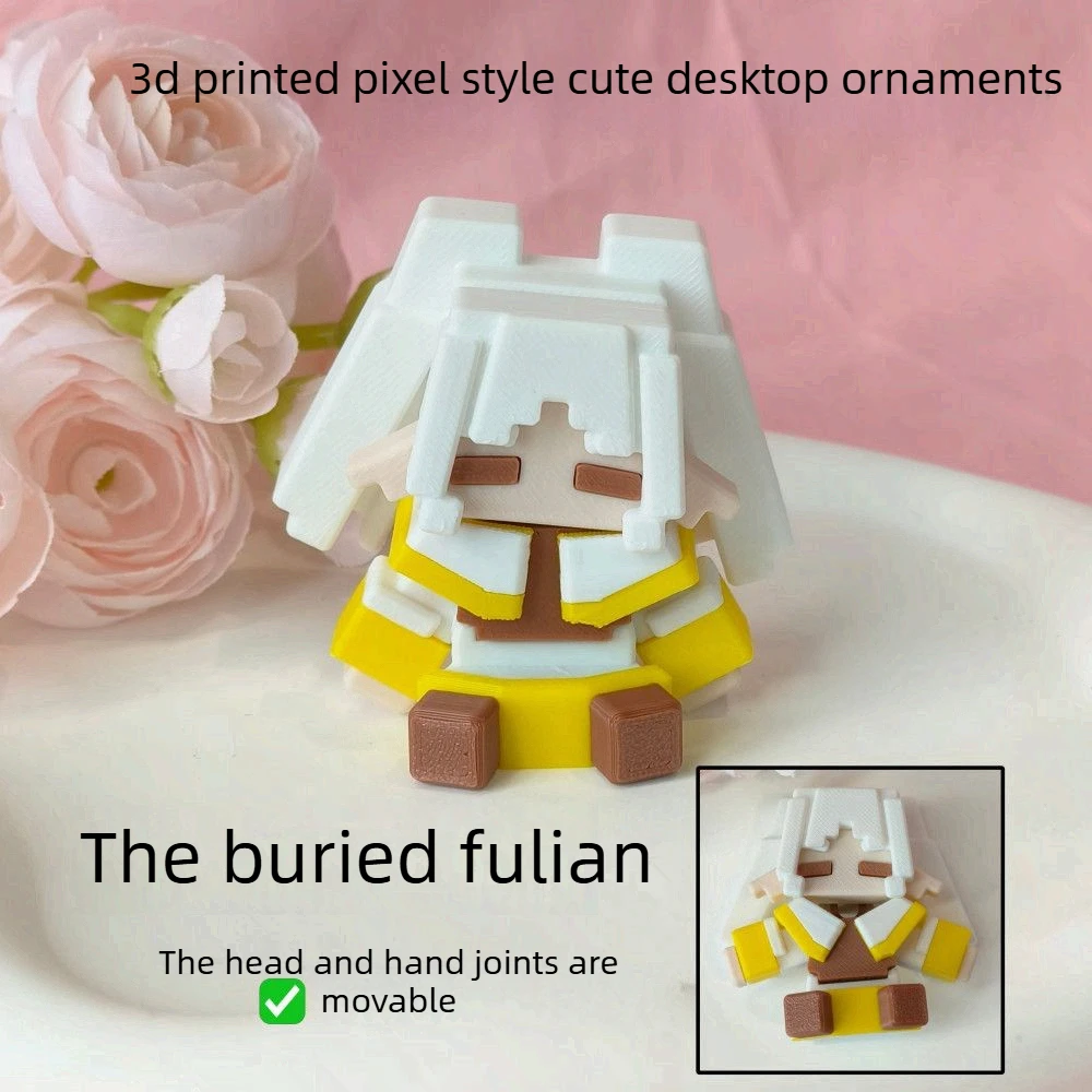 

Frieren: Beyond Journey's End 3D Printed Voxel Anime Figure Articulated Desktop Decor Kawaii Resin Model Gift for Anime Fans