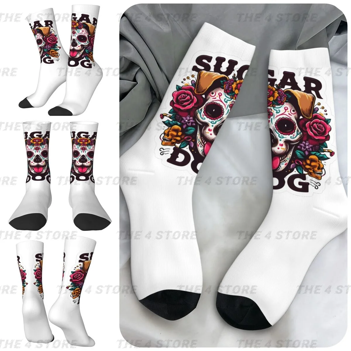 

Sugar Skull High elasticity polyester fiber Men and Women printing Socks,Leisure Applicable throughout the year Dressing Gift