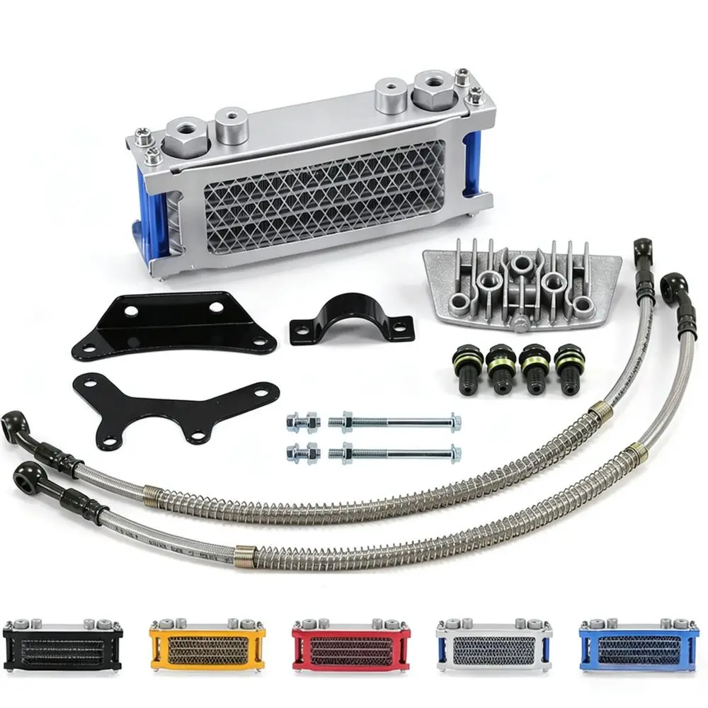 Engine Oil Cooler For 50cc 110cc Motorcycle Monkey Bike Pit Bike Aluminum Radiator Thermal Cooling Solution