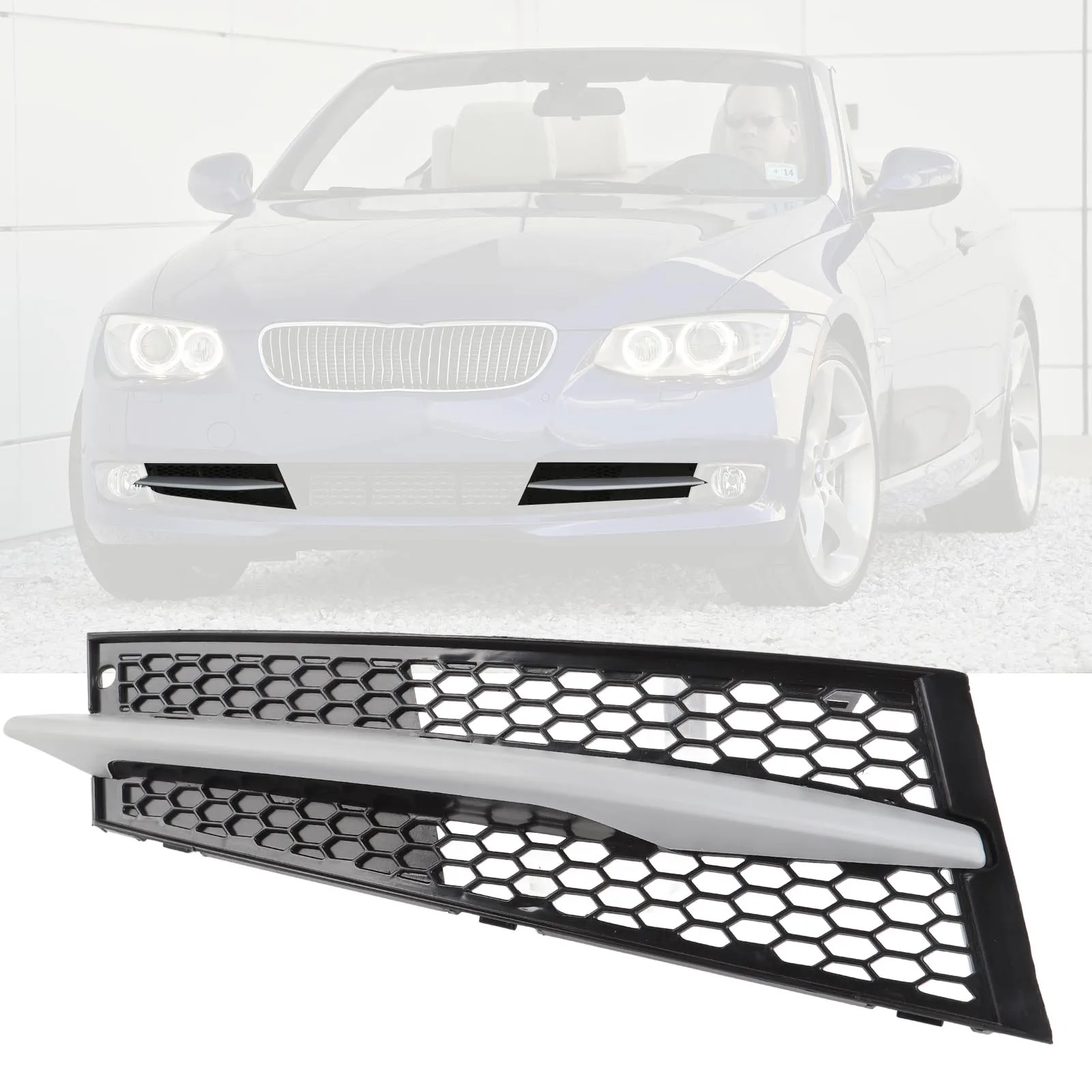 Unterer Kühlergrill für die vordere Stoßstange, unterer Kühlergrill mit Zierleiste, modische Dekoration für 3er-Serie E92 E93 LCI 2011–2013