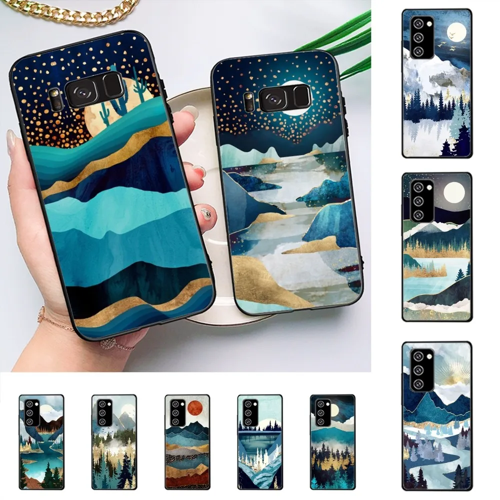 Hand Painted Scenery Phone Case For Samsung J 7 plus 7core J7 neo J6 plus prime J6 J4 J5 Mobile Cover