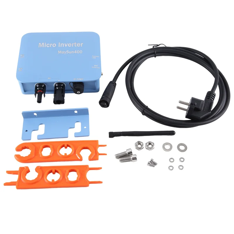 400 واط مايكرو نوع لوحة طاقة شمسية الذكية العاكس موجة جيبية نقية المنزل العاكس 36 فولت MPPT على الشبكة التعادل العاكس-الاتحاد الأوروبي التوصيل سهلة التركيب