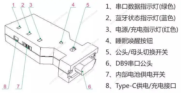 خط BT578 محطة إجمالية محول مسلسل بلوتوث محطة لايكا توتال TS02/06 خط بيانات مخصص #6