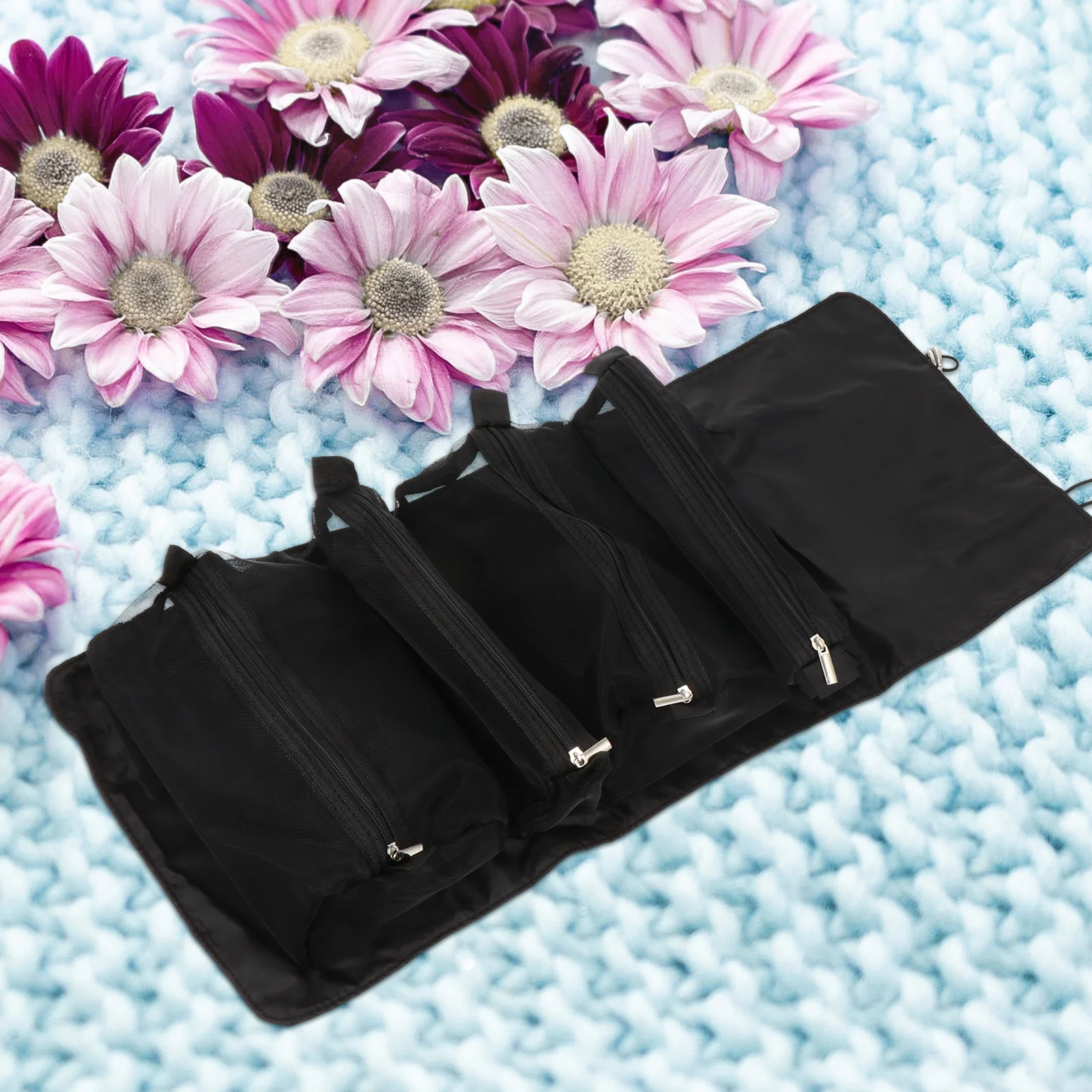 

4-in-1 Makeup Bag Hanging Organizer Compact Portable Travel Toiletry Bag Lightweight for Women Men Makeup Pouch