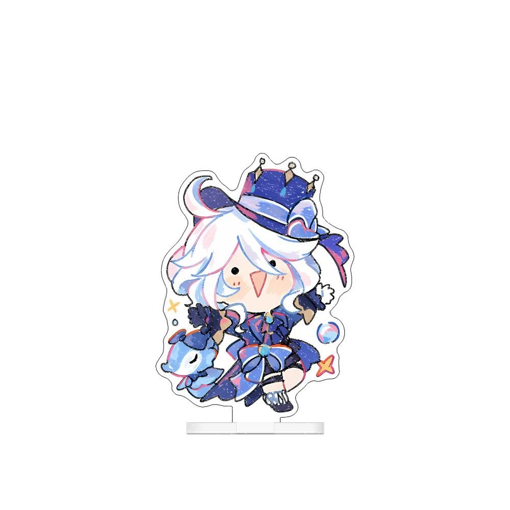 Game Yuanshen Cartoon Q-version Abstract Character Furina Collei Kachina Xilonen Acrylic Plaque Stand Desktop Ornament Keychain