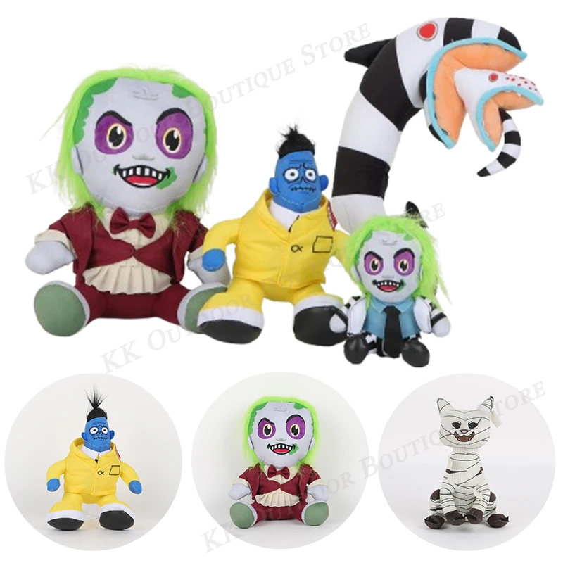 Beetlejuice 2 Beetlejuice Plush Bob Figures Sandworm Toy Plushie Doll Soft Sofa Pillow Halloween Christmas Kids Birthday Gifts